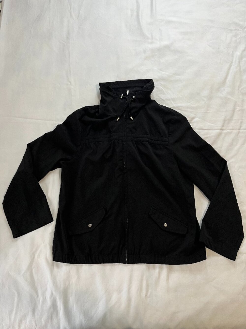 Zenergy By Chico's Black Lightweight Mock Neck Jacket